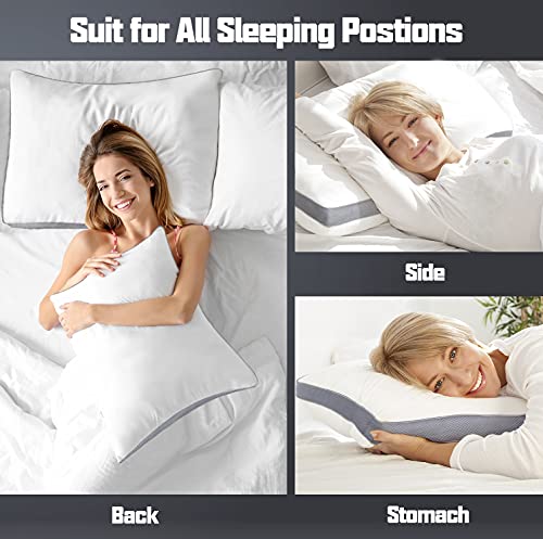 King Size Pillows, Pillows King Size Set Of 2, Cooling Pillows Side Sleeper Pillows For Sleeping Bed Pillows 2 Pack, Down Alternative Filling Luxury Soft Supportive Plush Pillows #TOP2
