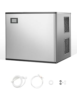 VEVOR Commercial Ice Maker Machine-Head 800 lbs/24 h, 26 Inch Stainless Steel Industrial Ice Machine, Self-Cleaning and Scheduled Ice Making, Modular Ice Cube Machine for Restaurant Hotel - Head Only - Amazon product rated Grade A