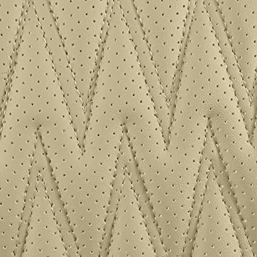 Huidasource Front Car Seat Bottom Covers 2 Pack, Anti-Slip Leather Bottom Car Seat Cushion Covers, Car Seat Protector For Front Seats, Universal Fit For Most Cars Sedan Suv Pickup Truck (Beige) #TOP4