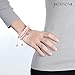 JADENOVA 6/8mm Natural Rose Quartz Gemstone Bracelet for Couples Gifts