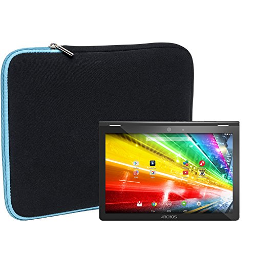 Slabo Tablet Tasche Schutzhülle für Archos 101 / 101b Oxygen Hülle Etui Hülle Phablet aus Neopren – TÜRKIS/SCHWARZ