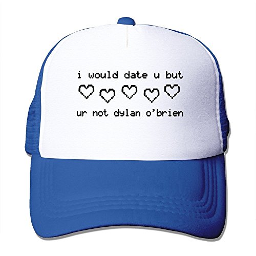 XCarmen Ash I Would Date U But UR Not Dylan O' Brien Snapback Hats Black Snapback Roya lblue