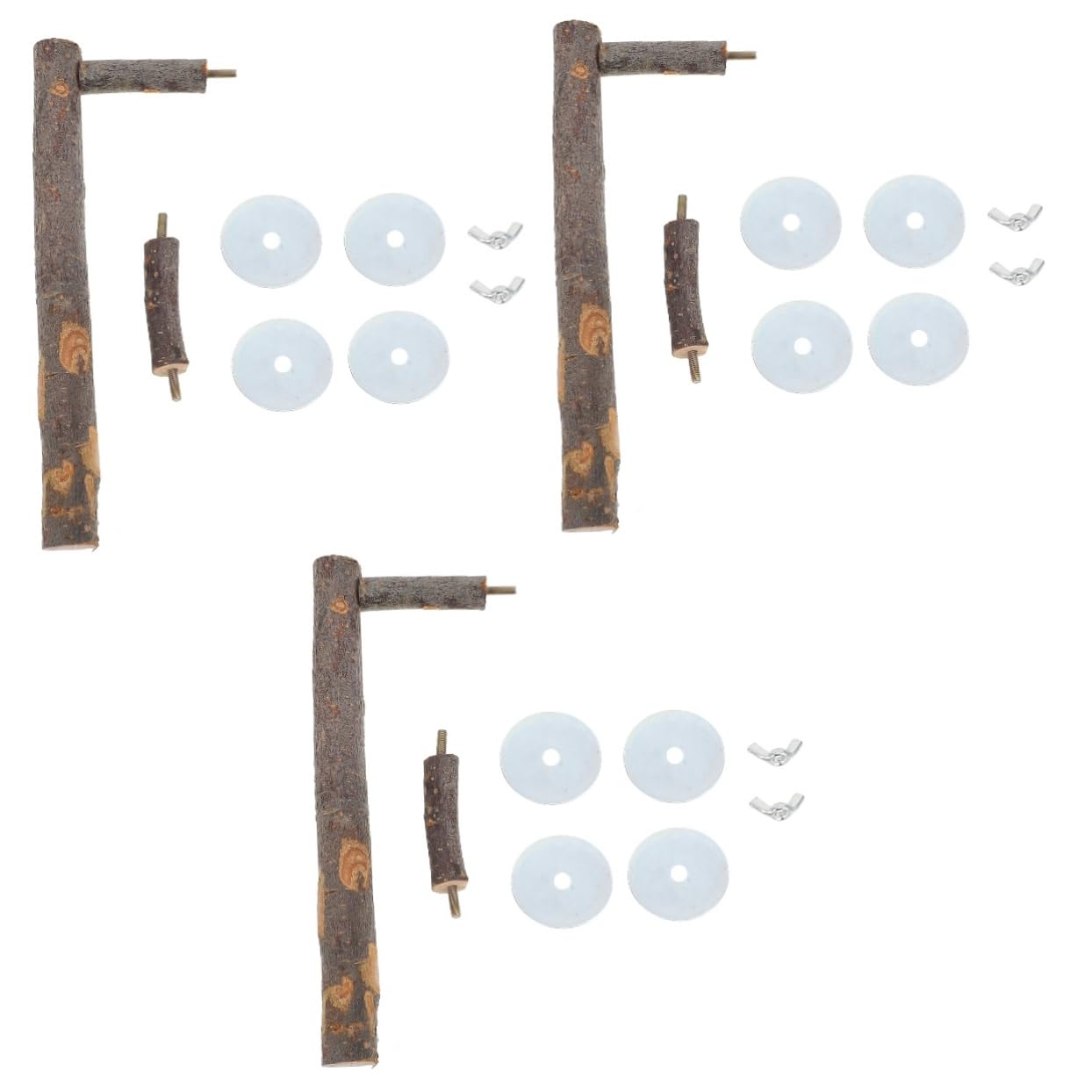 Yardwe 3 Set Di Supporto Per Ciotola Per Pappagalli Supporto Per Addestramento Uccelli Per Gioco Uccelli Mangiatoia Per Foraggiamento Facile Da Installare