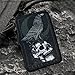 Memento Mori Crow Patch- Skull Printed Applique Patch, Funny Skeleton Patches for Clothes Backpacks Hats, Print Patch Sarcastic DIY Accessories