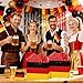 Germany Flag Gift Bag with Card & Wrapping Paper,Germanic Theme Party Decorations Gift Bag for Germans National Day of Germany,Der Tag der Deutschen Einheit,Fiesta Carnival,Birthday Goodie Treat Bag