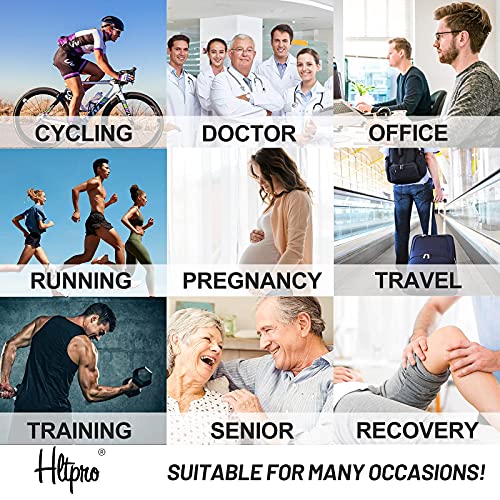 Hltpro 4 Pairs Compression Socks For Women & Men - Best Support For Medical, Circulation, Nurses, Running, Travel #TOP1