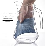 SOUJOY 2 Pack Plastic Pitcher, 2L/68 Oz Clear Iced Water Jug with Lid and Handle, Heat Resistant BPA-Free Tea Pitcher for Lemonade, Juice, Milk, Cold or Hot Beverage