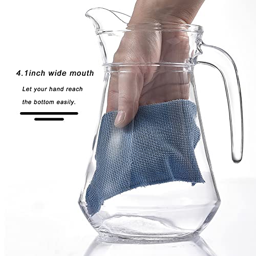 SOUJOY 2 Pack Plastic Pitcher, 2L Clear Iced Water Jug with Lid and Handle, Heat Resistant BPA-Free Tea Pitcher for Lemonade, Juice, Milk, Cold or Hot Beverage - Image 5
