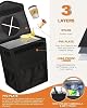 Basurero para auto con tapa a prueba de fugas, bolsa de basura para vehículo, bote de basura colgante para automóvil, accesorios multiusos para auto, organizador de almacenamiento interior para hombres y mujeres (2 gal, negro) 6