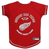NHL Detroit Red Wings Tee Shirt for Dogs & Cats, Large. - Are You A Hockey Fan? Let Your Pet Be An NHL Fan Too!