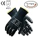 TARANTULA Pack of 12 Pairs Nylon Precision Protective Safety Work Gloves, 13 gauge black polyester shell with black PU coated on Palm and Fingers, 12 Pair Per Pack