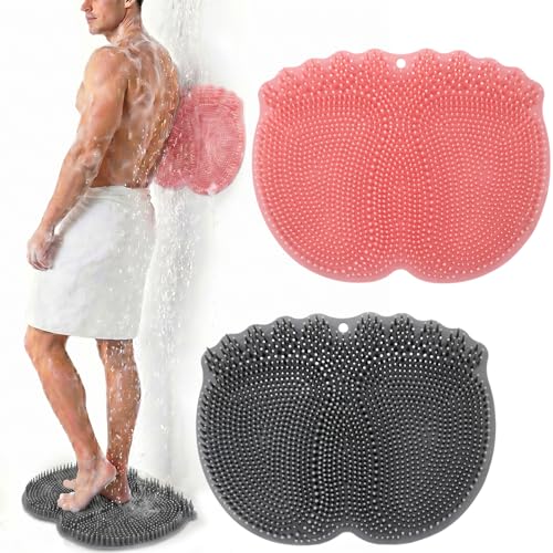 Alfombrilla para ducha con exfoliador de pies y espalda