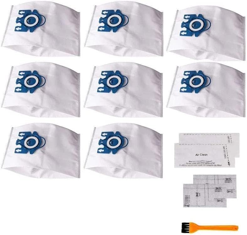 Miniatura 2 de Amazink Paquete de 8 bolsas de vacío GN 3D Efficiency  Compatible con Miele Classic C1, C2 C3, S2, S5, S8  Incluye 8 bolsas y 2 filtros