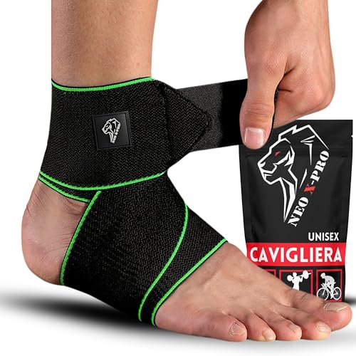 NEO X-PRO Cavigliera per Slogatura di Caviglia - Stabilizzatrice con Compressione Regolabile – Uomo e Donna – Supporto per Caviglia
