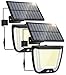 spqment Solarlampen Strahler Außen LED mit Bewegungsmelder - 288 LED Solar Aussen Lampe IP65 Wasserdichte Solarleuchte 270° Beleuchtungswinkel Aussenleuchte 3 Modi Solarlampe Garten für Hof Garage