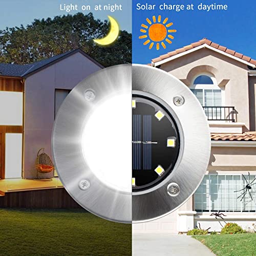 2pcs Luci Solari da Terra HAMON 8 LED Lampade