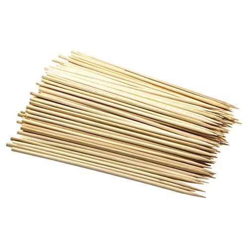 Image of Kalakriti Bamboo (260 pcs) Wooden Skewers /BBQ Sticks Seekh for Kabab, Paneer Tikka, Fruits Salad| Barbecue skewers for Oven Microwave Pan Grilling (6 inches Each, 3mm Thickness)