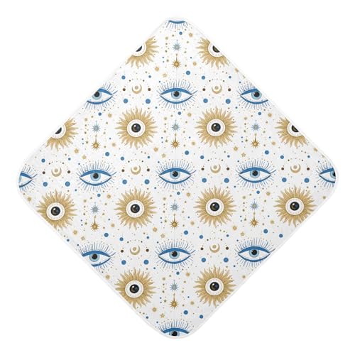 Msyxl Mystic Eyes Hooded Towel - Ultra Soft & Absorbent Muslin Cotton Bath Towel for Babies, Toddlers, Newborn - Boys & Girls Essential 35