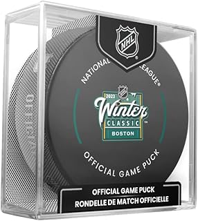 Collectible 2023 NHL Winter Classic Official Game Puck (Penguins vs. Bruins) with Display Cube