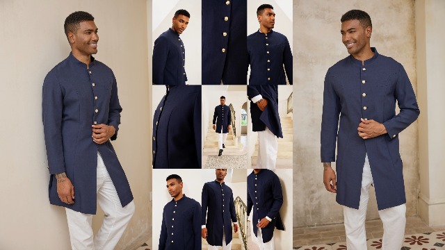 Amazon.com: Runcati Mens Kurta Coats Indian Mandarin Collar Attire