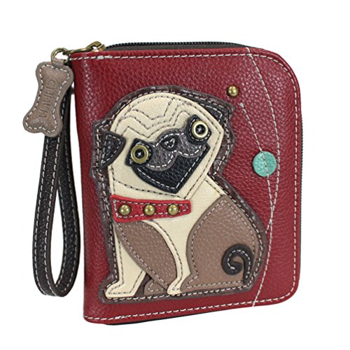 Image of CHALA Zip Around Wallet, Wristlet, 8 Credit Card Slots, Sturdy Pu Leather