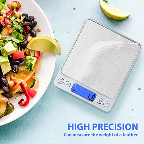 Miniatura 8 de Básculas De Cocina Digitales, Carga Usb, 3 Kg 0,1 G, Eléctricas, Impermeable, Recargable Por Usb,Acero Inoxidable