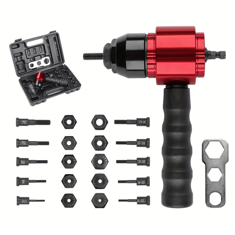 VIDOO Nitownica Akumulatorowa do Nitonakrętek Adapter Stal Stopowa M3-M8