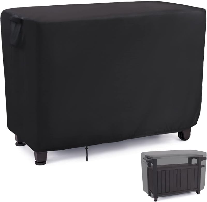 Cubierta para mesa de preparación de patio para mesa de exterior portátil Keter Unity XL de 52 pulgadas, cubierta impermeable para mesa de bar al aire libre, para carrito de parrilla al aire libre, mesa de horno de pizza - 52 x 22 x 33 pulgadas | Funda para mesa portátil de exterior Keter Unity XL de 52 pulgadas, cubierta para mesa de horno de pizza y carrito de parrilla para patio, 52 x 22 x 36 pulgadas