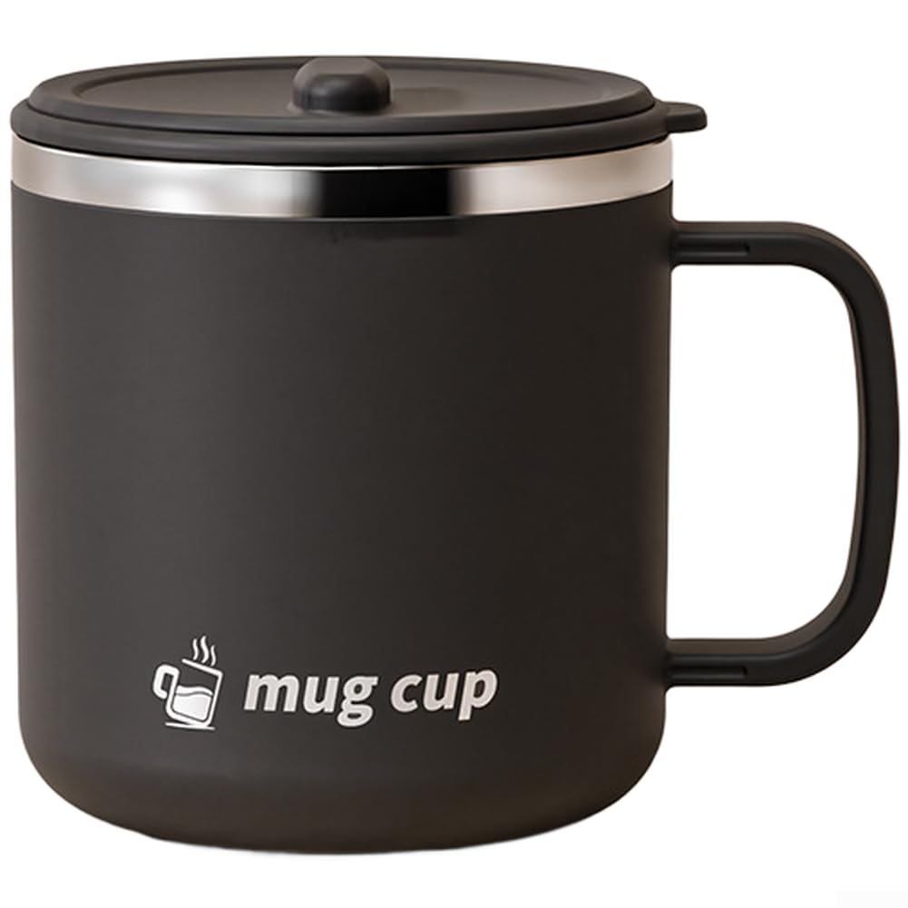 Gobelet isotherme en acier inoxydable avec couvercle, tasse isotherme à double paroi en acier inoxydable 304 pour café et thé, tasse de voyage anti-fuite avec passoire à thé et cuillère, large