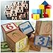 MUXGOA Wood Blocks for Crafts,2 Inch Unfinished Wooden Cubes Natural Wood Blocks for Crafts Making & DIY Projects & Decor(Pack of 9)