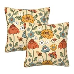 Retro Boho Cute Mushrooms Floral