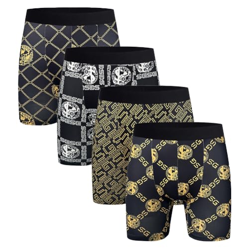 Men’s Underwear Boxer Briefs Soft Comfortable Underwear Boxer Briefs (3 Pack or 4 Pack or 5 Pack)