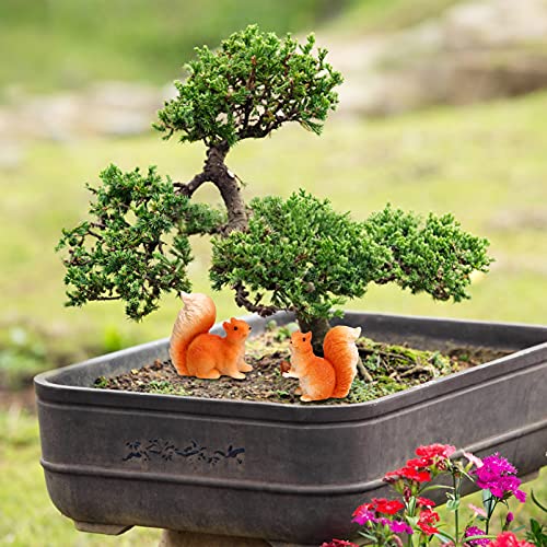 Garden Figurines Set Large Dwarf Garden Gnomes Kit Fairy Resin Statues Decorations Accessories With 2 Squirrels (6Pcs) #TOP7