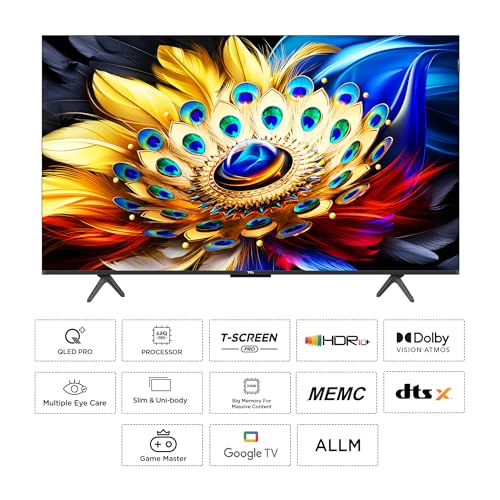 Image of TCL 126 cm (50 inches) 4K Ultra HD Smart QLED Google TV 50C655 (Black)