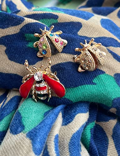 Aikaituo Ladies 8-Piece Brooch Set Fashion Cute Crystal Diamond Brooch Bee Ladybug Insect Animal Brooch Girls Birthday Graduation Gift #TOP1