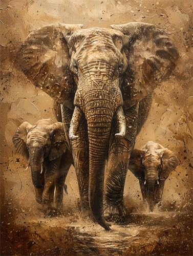 Diamond Painting éLéPhant Kit Complet Cadeau Idéal Idée Bricolage Diamant Adulte