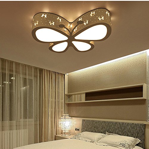 Lampe lumière de la chambre plafonnier LED papillon chaud 60CM