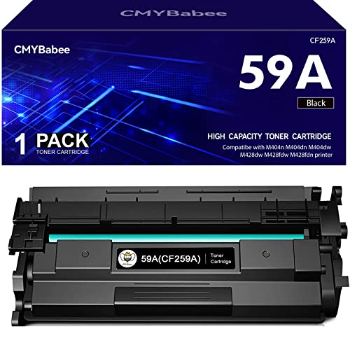 Cartouche Toner Compatible HP 59A CF259A – Lot De 2 Noirs, Haute Capacité 3000 Pages, Pour LaserJet Pro M304 M404 M428