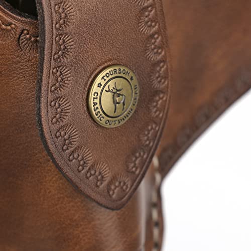 TOURBON Multitool Lederscheide EDC Pocket Organizer Gürteltasche für Taschenlampe Stift Messerholster