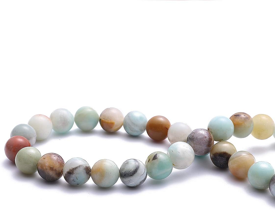 Natural Amazonite Jade Stone Round Loose Semi Gemstone Beads for Jewelry Making 4MM 89PCS - Image 6