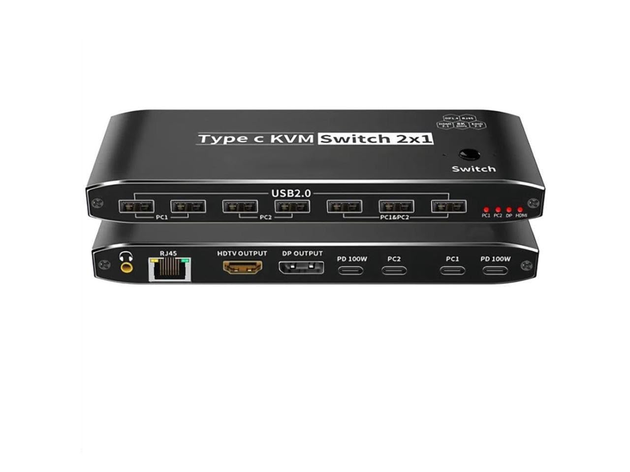 2x1 Type C KVM Switch, 8K Thunderbolt 4 USB C KVM Switch with Ethernet Port RJ45 100W PD Charge 4K 144Hz Type C KVM Switch Switcher for 2 Computer 1 Monitor (B0CTKKLVSZ) Amazon Price History, Amazon Price Tracker