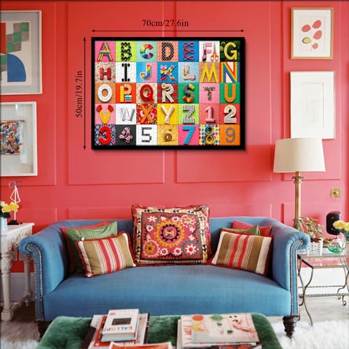 PICKFORU Playful Characters Puzzles for Adults 1000 Piezas, Rompecabezas ABC Alfabeto Caprichoso, Tema Creativo de Arte Numérico como Decoración para el Hogar miniatura 3