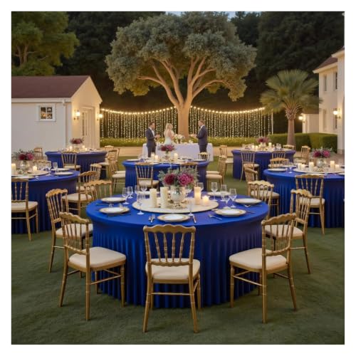 Couverture table toutes saisons en spandex extensible avec volants - 6