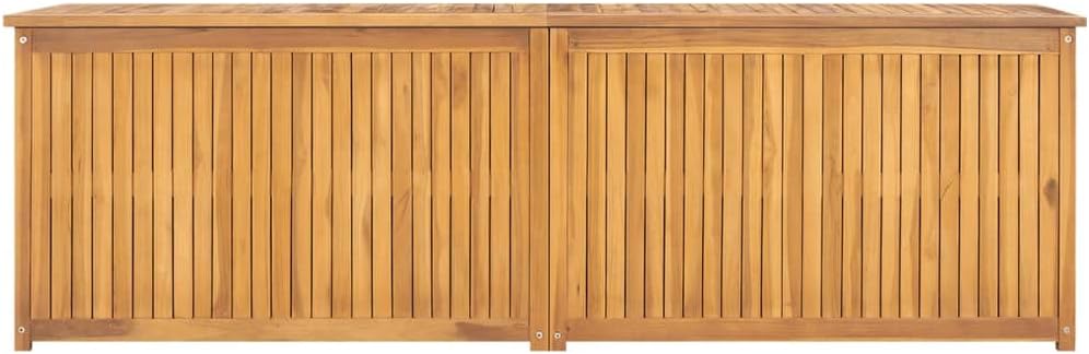 Solid Wood Patio Storage Box Outdoor Storage Bench, Solid Teak Wood Deck Box, Wooden Outdoor Storage Organization Box with Liftable Top for Garden,Patio,Backyard, 68.9"x19.7"x21.7"