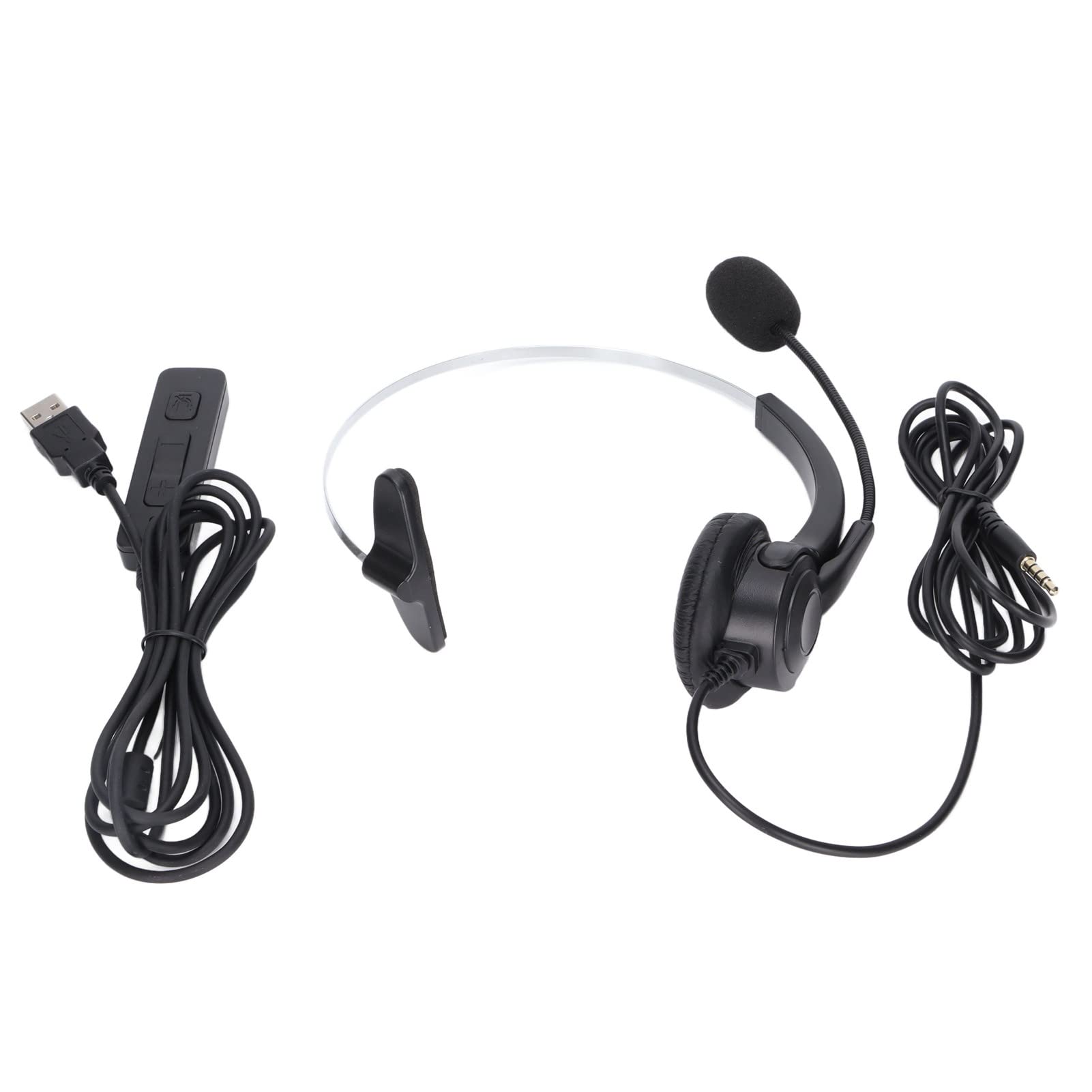 USB Headset with Microphone, 3.5mm PC Earphone, Noise Cancelling Computer Headphone for Laptop PC Cell Phone, Dual Connection USB and 3.5mm Jack, Lightweight Comfortable Design-image-38