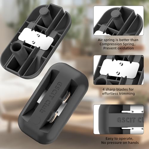 Image of GSCIT Club Edge Banding Trimmer, with Tungsten Carbide Blades, Hand Planer Edge Bander for Burrs,Edge Corner Planer,Wood Chamfering Fillet Scraper,Edge Banding Cutter for PVC ABS Melamine (Gray)
