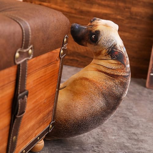 NatureMan Dekokissen 3D Hund, Simulation, Hundenkissen, 50 cm, lustiges Plüschtier Kissen für Sofa, Stühle, Wohnaccessoires (Chart)