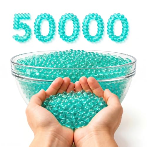 Image of Verat Gel Blaster Refill Water Beads Transparent for Gun Suitable Size 7-8mm Safe Non-Toxic Ammo for Gel Guns & Decorative Vase Filler (This Gel Balls for Specially for Gun) (5 Packets, Grren)