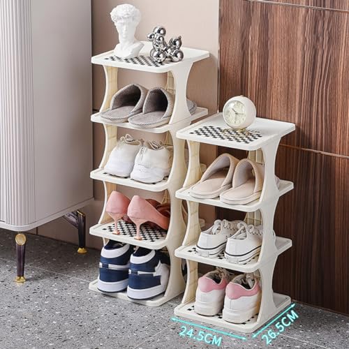 Étagère à chaussures empilable pour optimiser les recoins et placards exigus