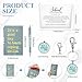 Sunnychicc 5 Pcs School Counselor Gifts for Women 16oz Glass Cup Makeup Bag Leather Notebook Pen Keychain Graduation End of Year Teacher Gift for School Counseling Week Guidance(Blue)